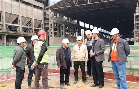 唐峰、何勇到魚峰水泥技改項目調(diào)研指導