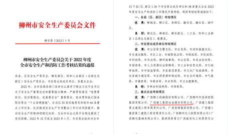 【喜訊】冶建公司2022年度這項工作獲評優(yōu)秀！